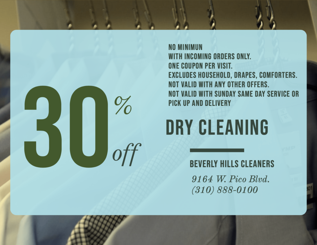 Coupons - Beverly Hills Cleaners